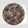 Amethyst Agate Serving Tray With Brass Handles