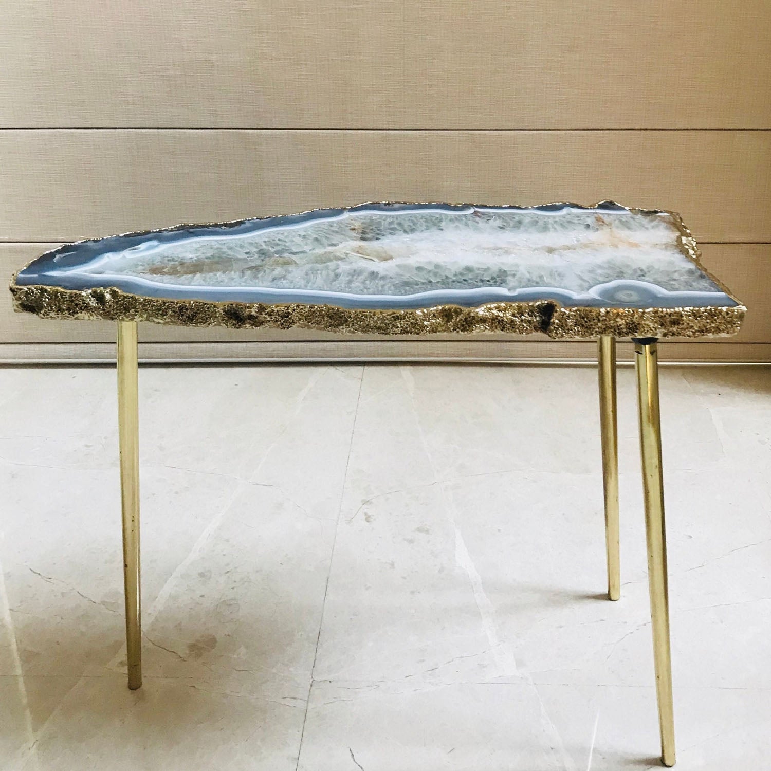 Large Agate Organic Edge Side/Coffee Table