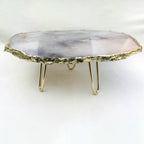 Grey Agate Quartz Cake Stand