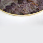 Amethyst Agate Serving Tray With Brass Handles
