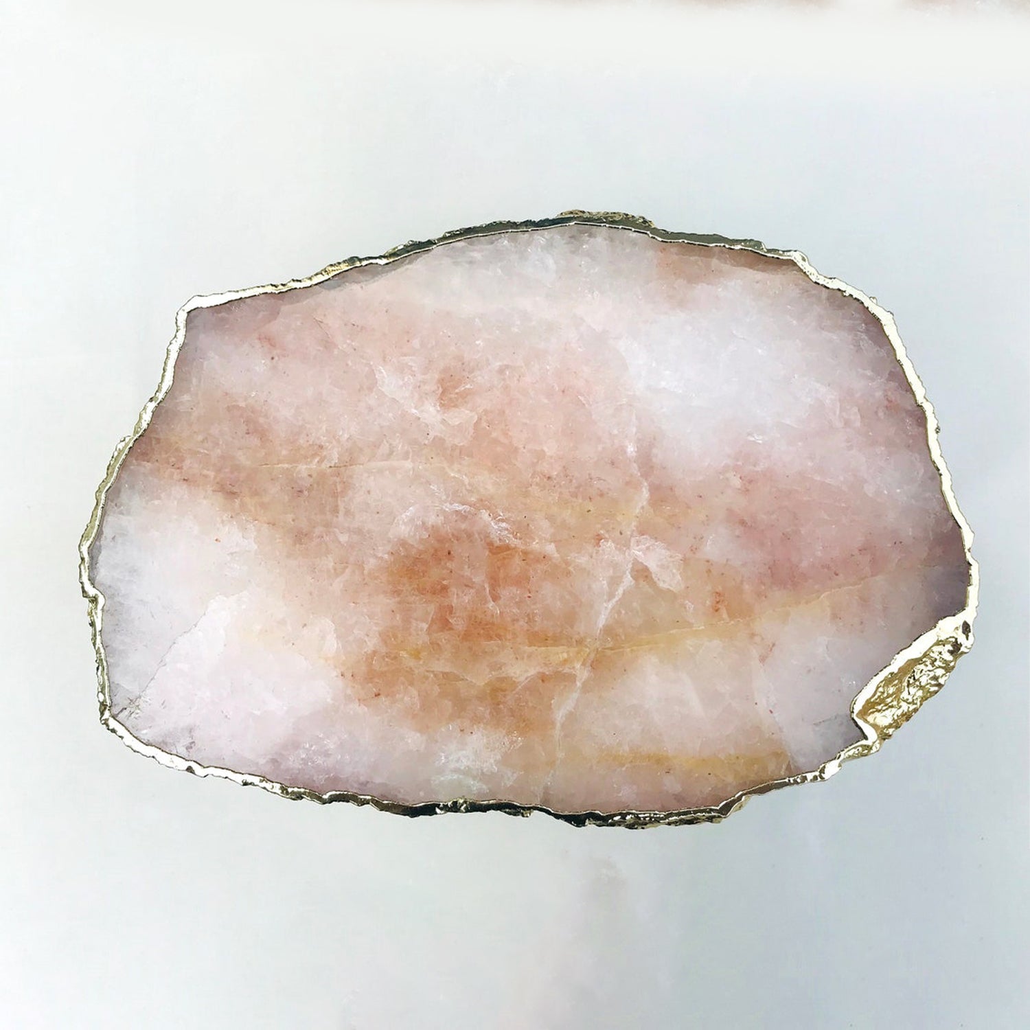 Rose Quartz Agate Cake Stand