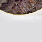 Amethyst Agate Serving Tray With Brass Handles