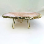 Rose Quartz Agate Cake Stand