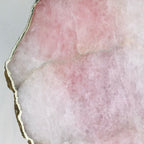 Large Rose Quartz Agate Organic Edge Side/Coffee Table