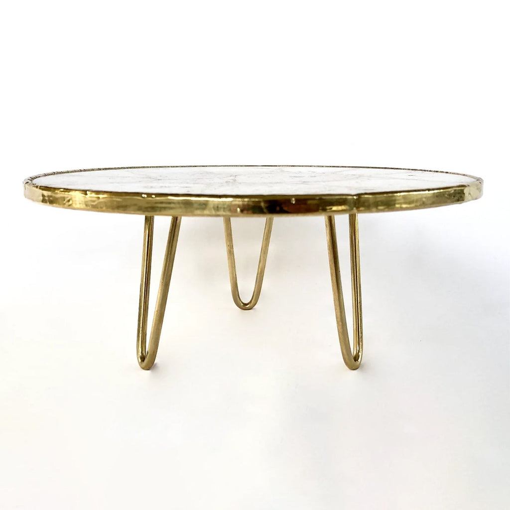 White Crystal Agate Cake Stand/Centrepiece.