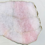 Large Rose Quartz Agate Organic Edge Side/Coffee Table