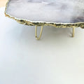 Grey Agate Quartz Cake Stand