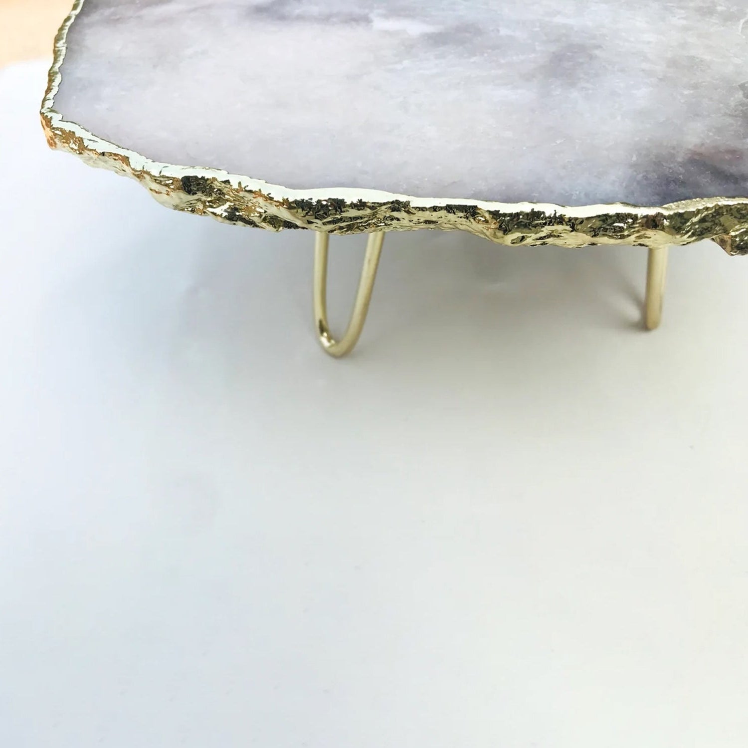 Grey Agate Quartz Cake Stand