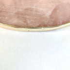 Rose Quartz Agate Serving Tray With Brass Handles