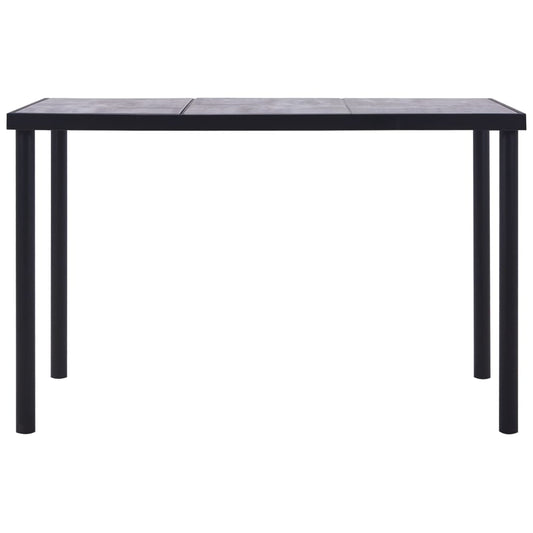 NNEVL Dining Table Black and Concrete Grey 160x80x75 cm MDF