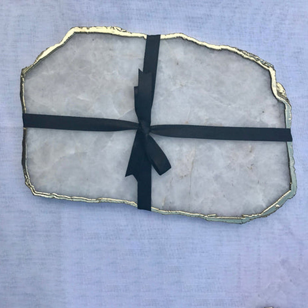 Large White Agate Cheese Platter/Tray