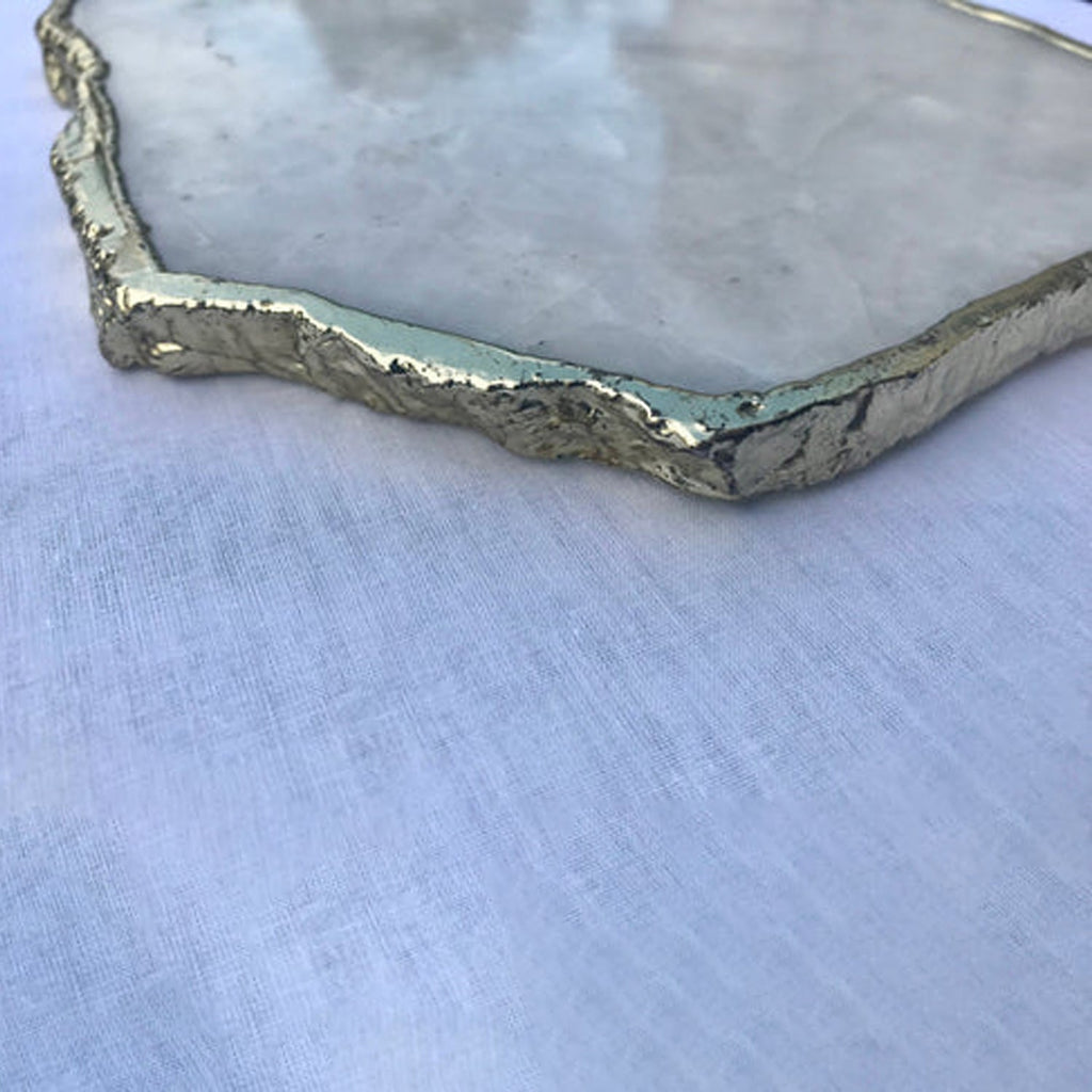 Large White Agate Cheese Platter/Tray