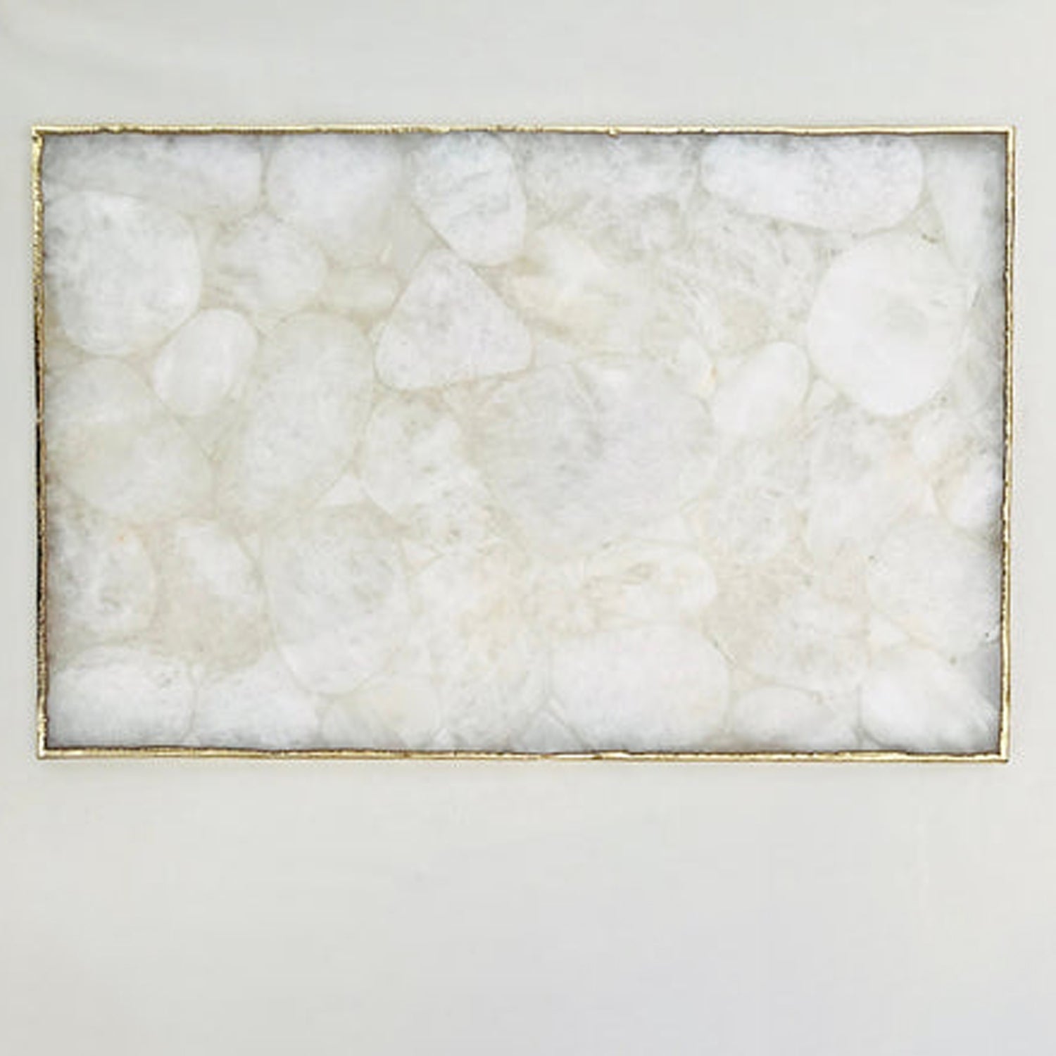 Large White Crystal Agate Cheese Platter