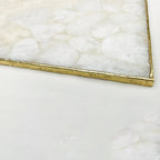 Large White Crystal Agate Cheese Platter