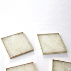 White Agate - Set of 4 Large Square Coasters