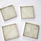 White Agate - Set of 4 Large Square Coasters