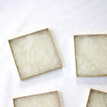 White Agate - Set of 4 Large Square Coasters