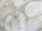 Large White Crystal Agate Wall Clock