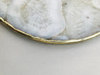 Large White Crystal Agate Wall Clock