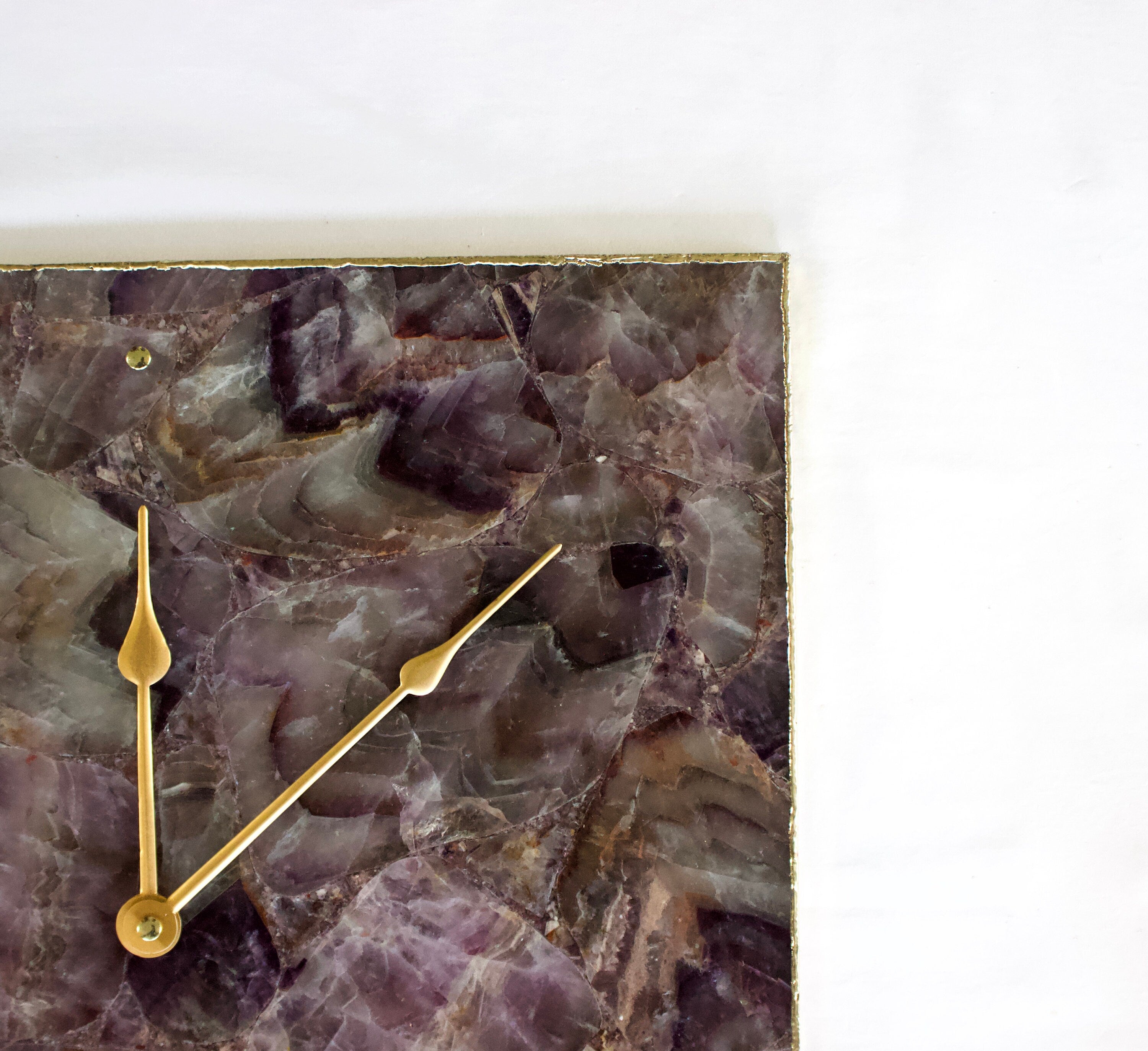 Amethyst Agate Wall Clock