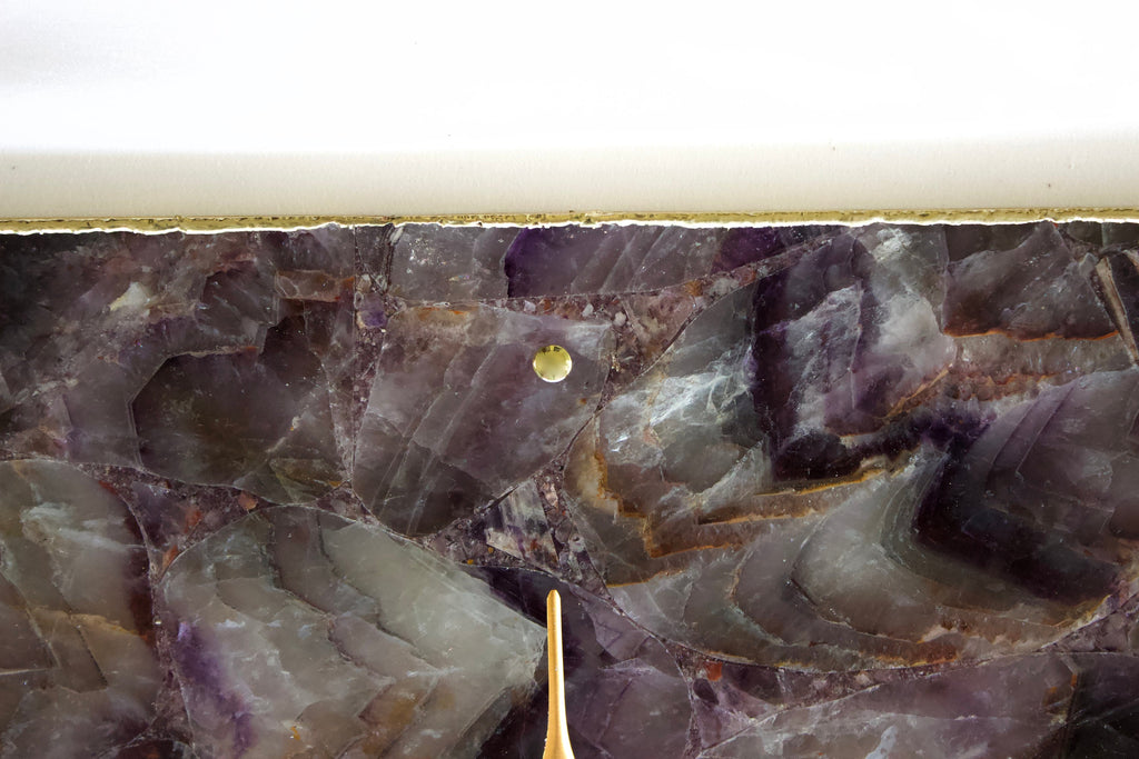 Amethyst Agate Wall Clock